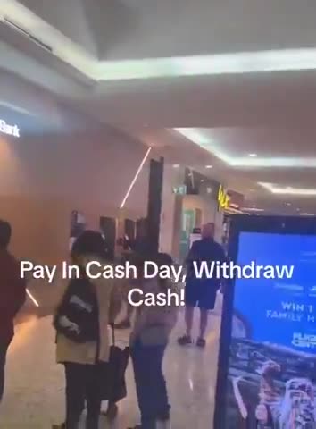 Australians today are withdrawing cash & using it to pay wherever possible