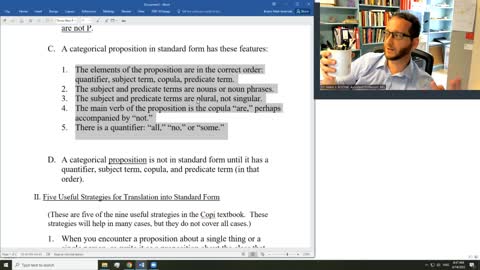 Lessons in Logic 15: Translating Categorical Propositions Into Standard Form