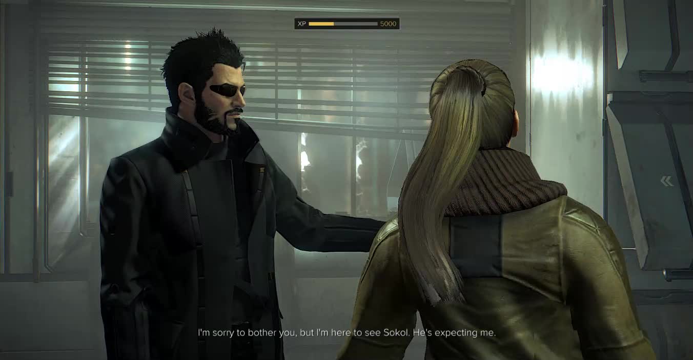 Adam Jensen Undergoing First Identification Scan At Golem City Deus Ex Mankind Divided Game-play