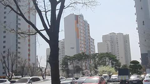 clear spring view of apartments