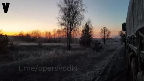 A Russian convoy defending against an ambush