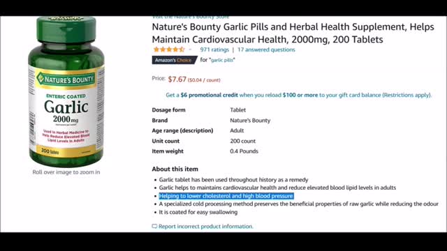 Heart Health Garlic Supplement