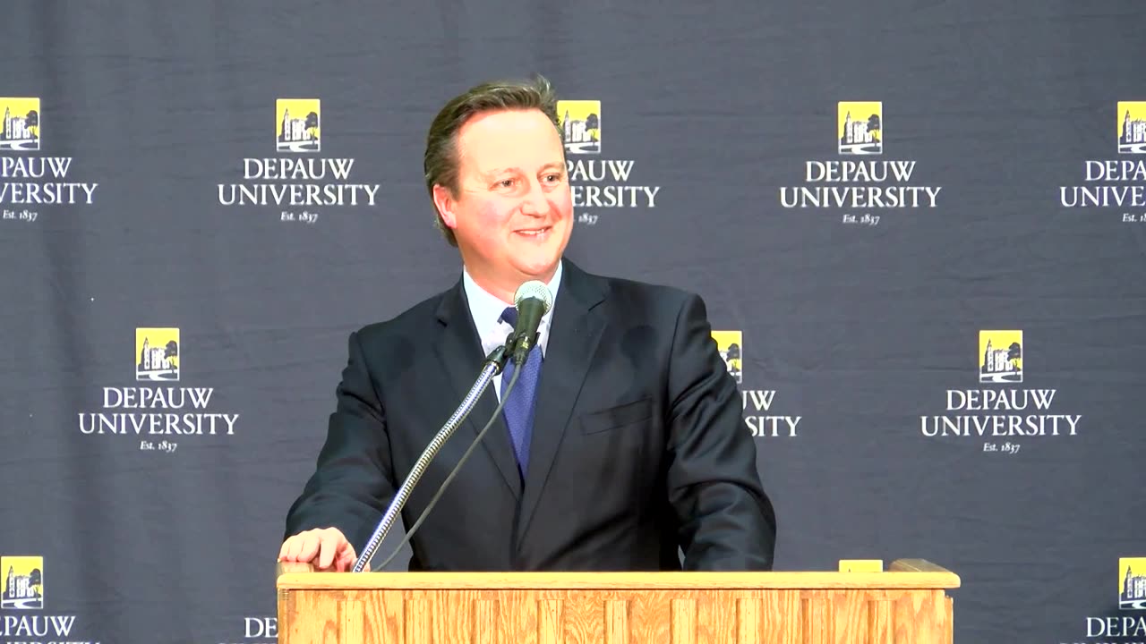 December 8, 2016 - Highlights of David Cameron's Ubben Lecture at DePauw University