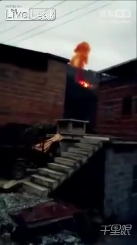 Watch a rocket booster nearly destroy a Chinese village when it falls to Earth and explodes
