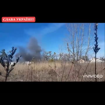 Ukrainian video of the result of Russian artillery fire