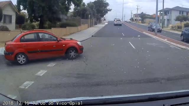 Near miss caught on dash cam