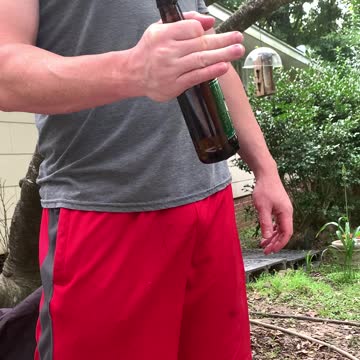 Punching out the bottom of a glass bottle