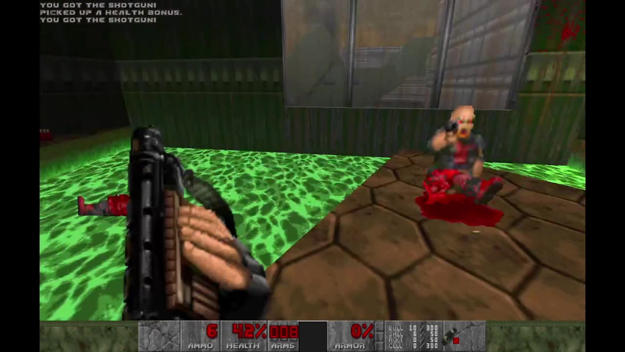 Brutal Doom - Knee-Deep in the Dead - Ultra Violence - Hangar (E1M1) - 100% completion