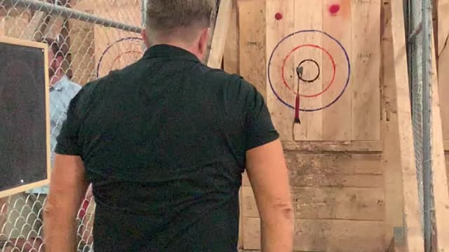 Axe throwing at SoCalAxe