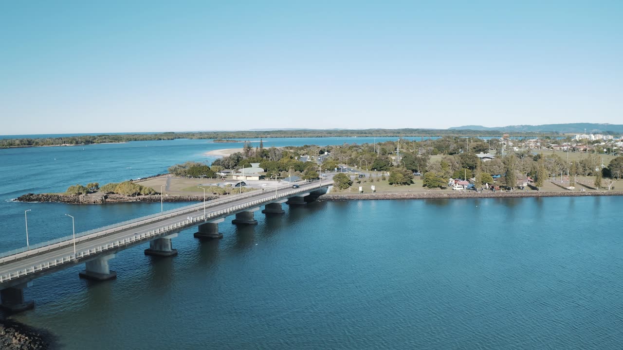 The Bridge View Over the Lake of Canada_Drone View_Canada in 4k_Beauty Nature View of Canada