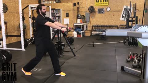 2 Arm Split Stance Cable Row