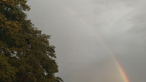 DOUBLE RAINBOW CUTS THE CLOUDS