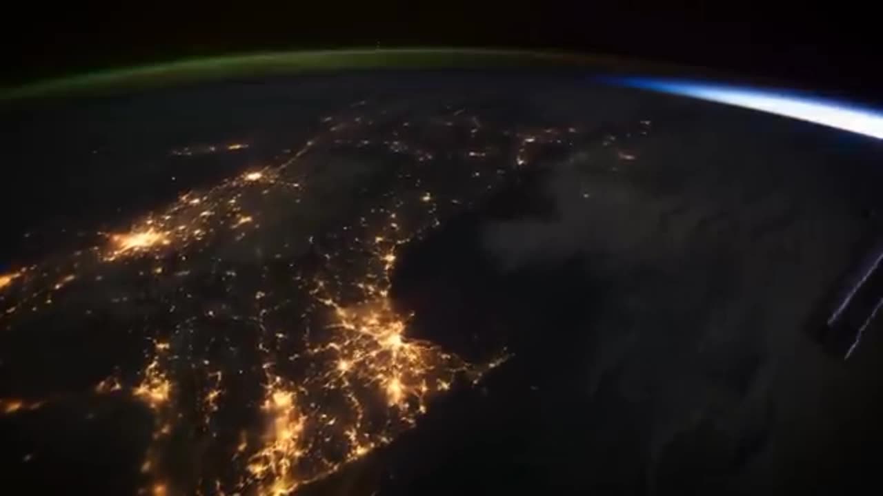 Earth From Space At Night _ 1 Hour Of Calm Atmospheric Music With Nasa Iss Footage (Arctic Audio)