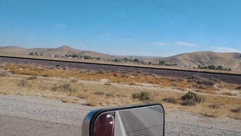 Hwy 58 California in our 1988 Hornet truck camper