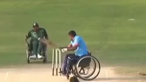 Pak vs India wheel chair match moment