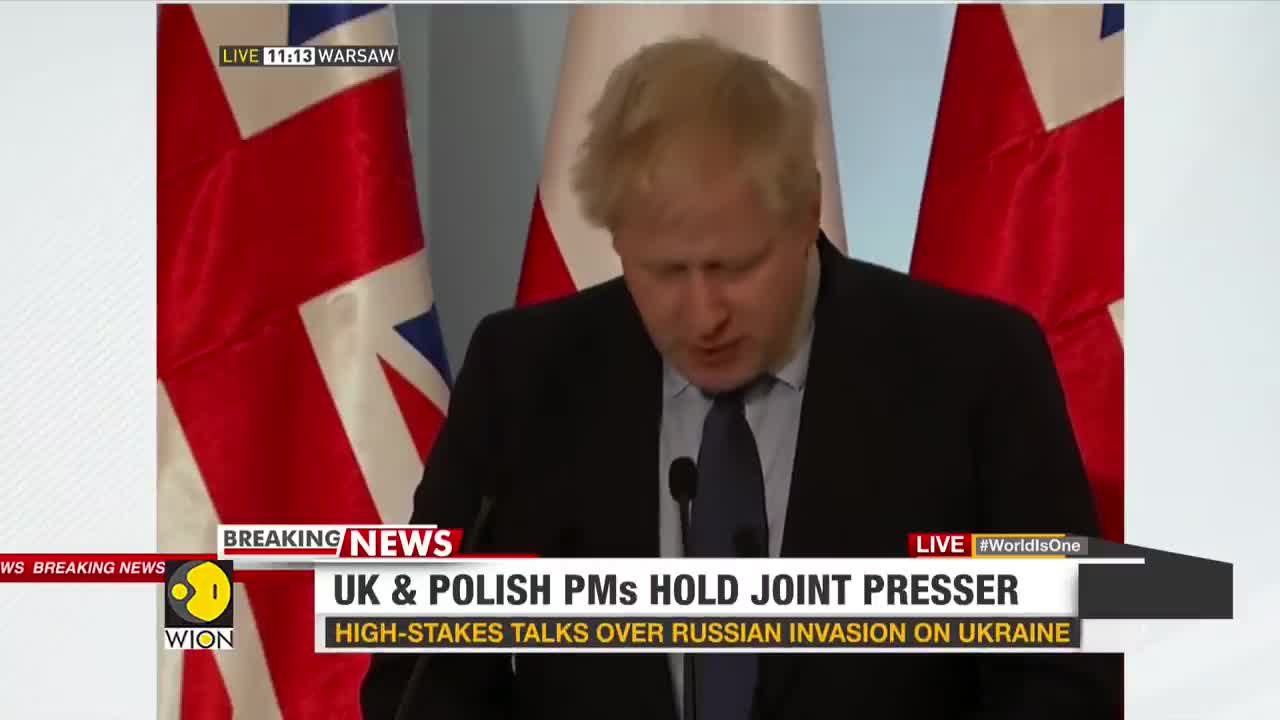 UK and Polish PMs hold joint presser on Russian invasion of Ukraine