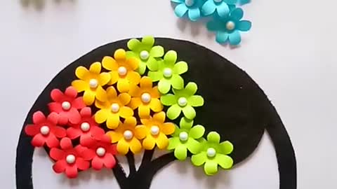 Easy tree wall hanging art and craft #shorts