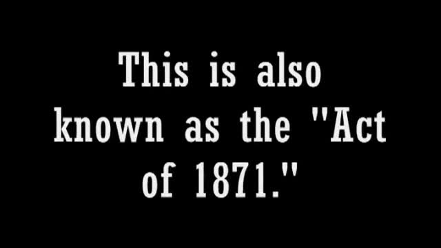 The Act of 1871: The "United States" Is a Corporation - There are Two Constitutions
