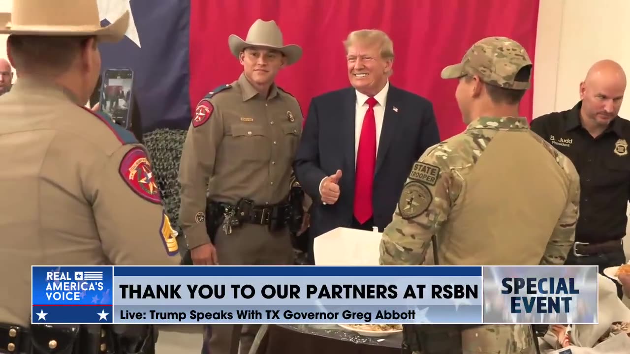 President Trump delivers food to our men and women in service today.