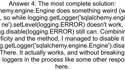 How to turn sqlalchemy logging off completely