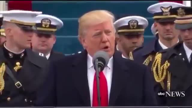 Watch Donald J Trumps Inaugural Address (& exactly when the Military steps behind him)