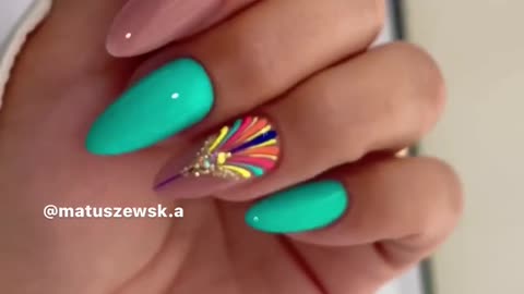 nails with colorful details