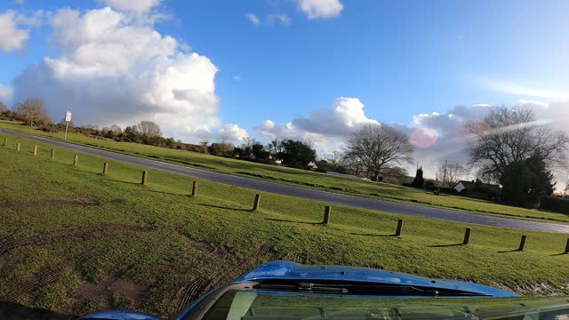 Time lapse. Suddenly hailed. No hiking today. Fordingbridge. New forest