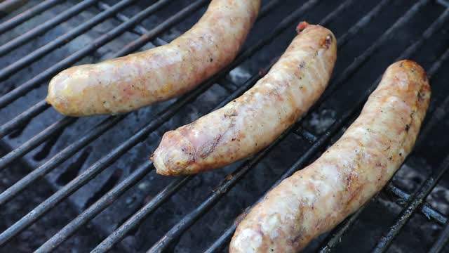 BBQing Honey Garlic Sausages..... YUMMY