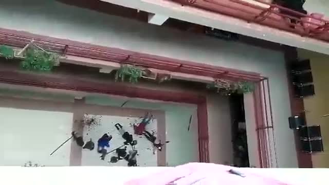 Do not Stand near the Balcony of the Buildings or Mall. See how it is