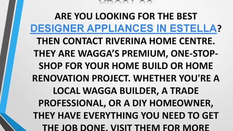 Best Designer Appliances in Estella