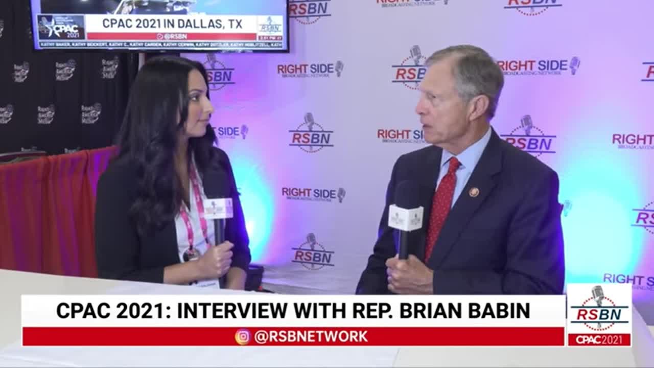 INTERVIEW With Brian Babin At CPAC 2021 Dallas, Texas 7/11/2021