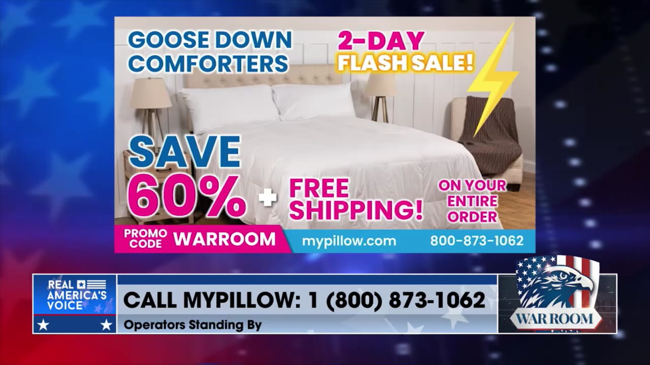 Get Free Shipping Exclusive For The WarRoom Posse At mypillow.com/warroom