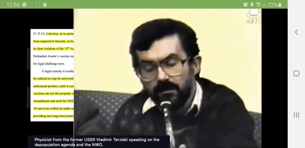 Physicist from the former USSR speaking on the Depopulation Agenda and the NWO