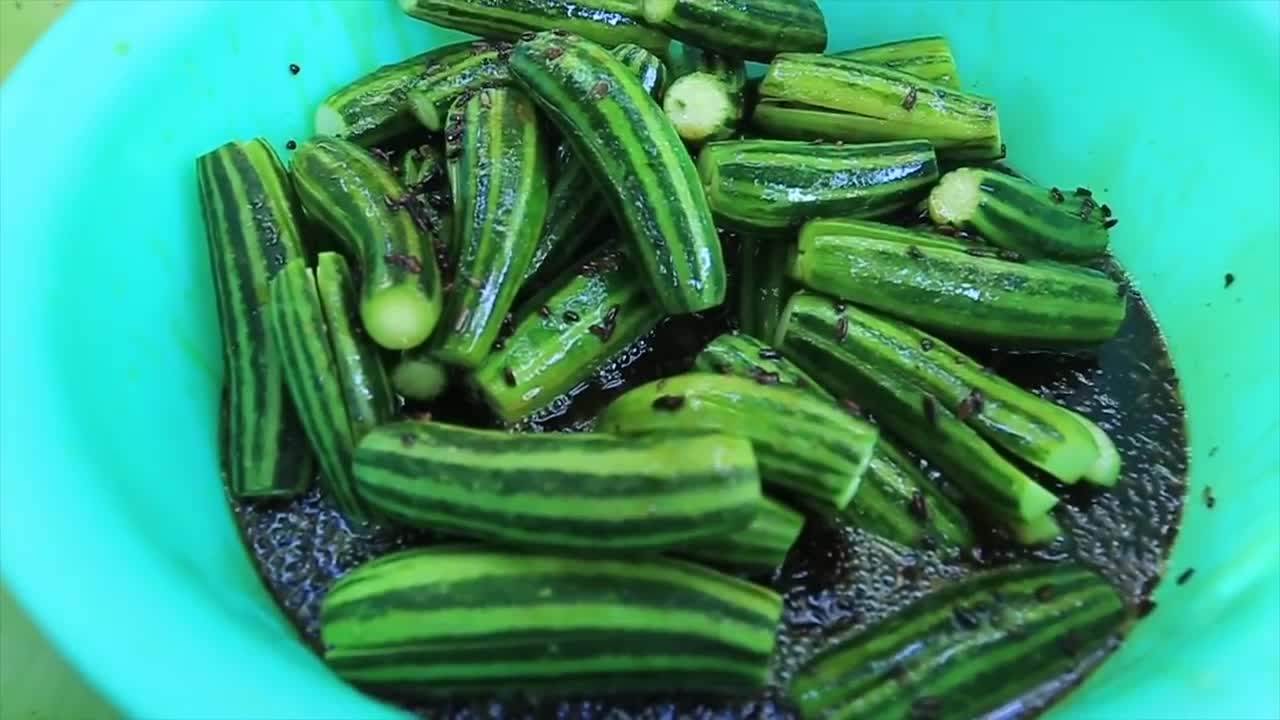 Yummy cooking Cucumber Salad recipe _ Cooking skills _ Khmer Survival Skills