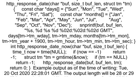 generate a date string in HTTP response date format in C