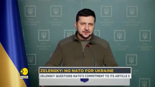 Russia-Ukraine War Update: Zelensky says, 'Ukraine must accept it won't join NATO' | World News