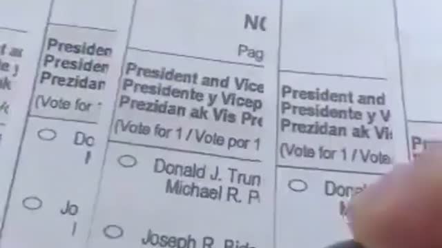 Man FILMS HIMSELF filling out ELEVEN BALLOTS for BIDEN