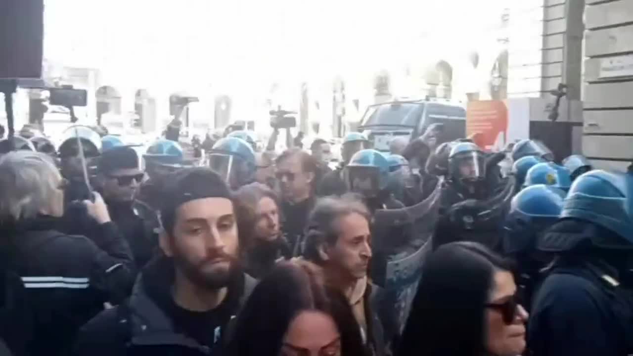 Mario Draghi Gets Blasted By A Group of Disgruntled Italians in Turin