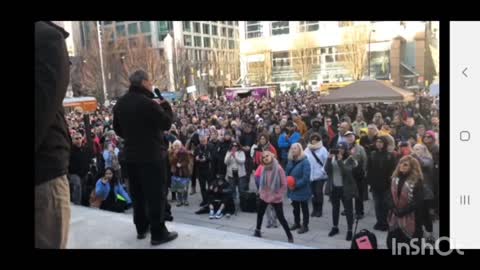 Vancouver B.C. Worldwide Freedom Rally Support Our Truckers #BearHUG - #TheMediaIsTheVirus #NoVaxxPass #SaveOurChildren #NoMandates EVER #TrudeauMustGo