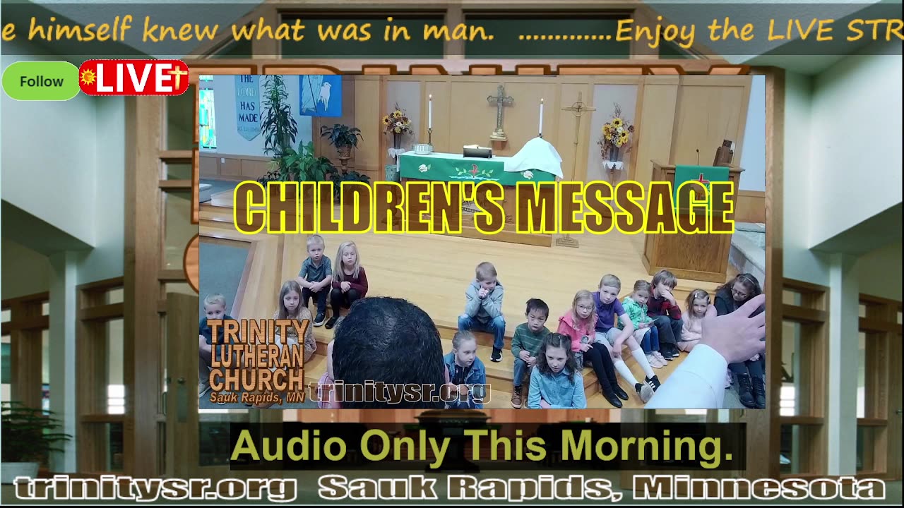 20240303 March 3rd Children's Message Trinity Lutheran Sauk Rapids MN