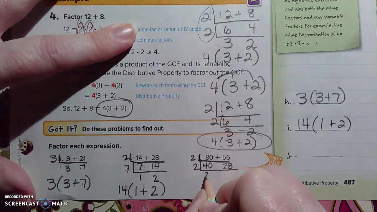 Gr 6 - Ch 6 - Lesson 6 - The Distributive Property