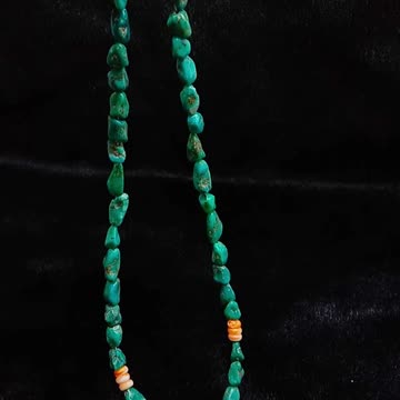 Irregular Natural turquoise and spiny oyster with sun stone gemstone pendant for husband04