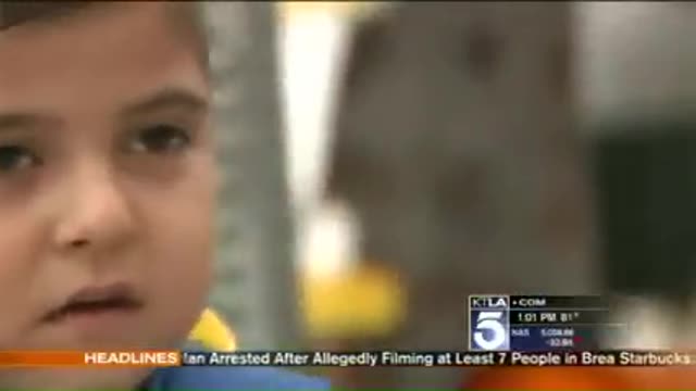 Reporter makes kid for cry Missing his Mom.