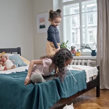 Cat playing with kids