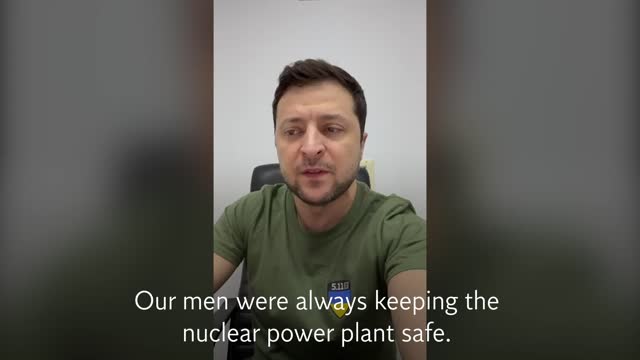 Zelensky speaks after fire breaks out at Zaporizhzhia nuclear plant