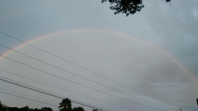 Double Rainbow in the Western Morning Sky