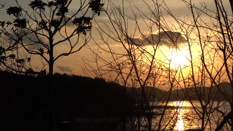 Sunset is setting on the beach 2