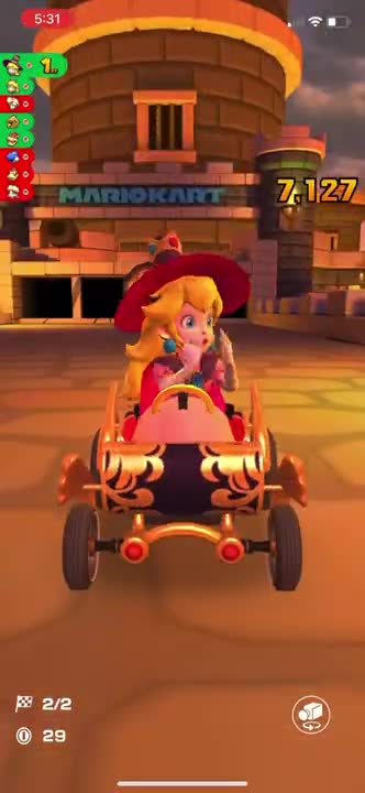 Bullet Bill Parachute Glider Gameplay - Mario Kart Tour (Bowser vs. DK Tour Gift Reward)