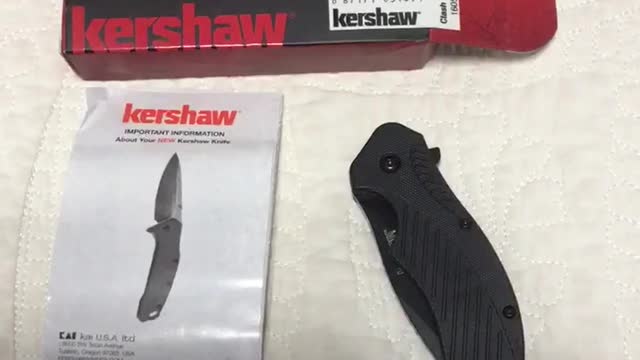 Kershaw Clash Pocket Knife, Black Serrated (1605CKTST)