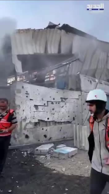 Warehouse supposedly for UN supplies bombed in Gaza